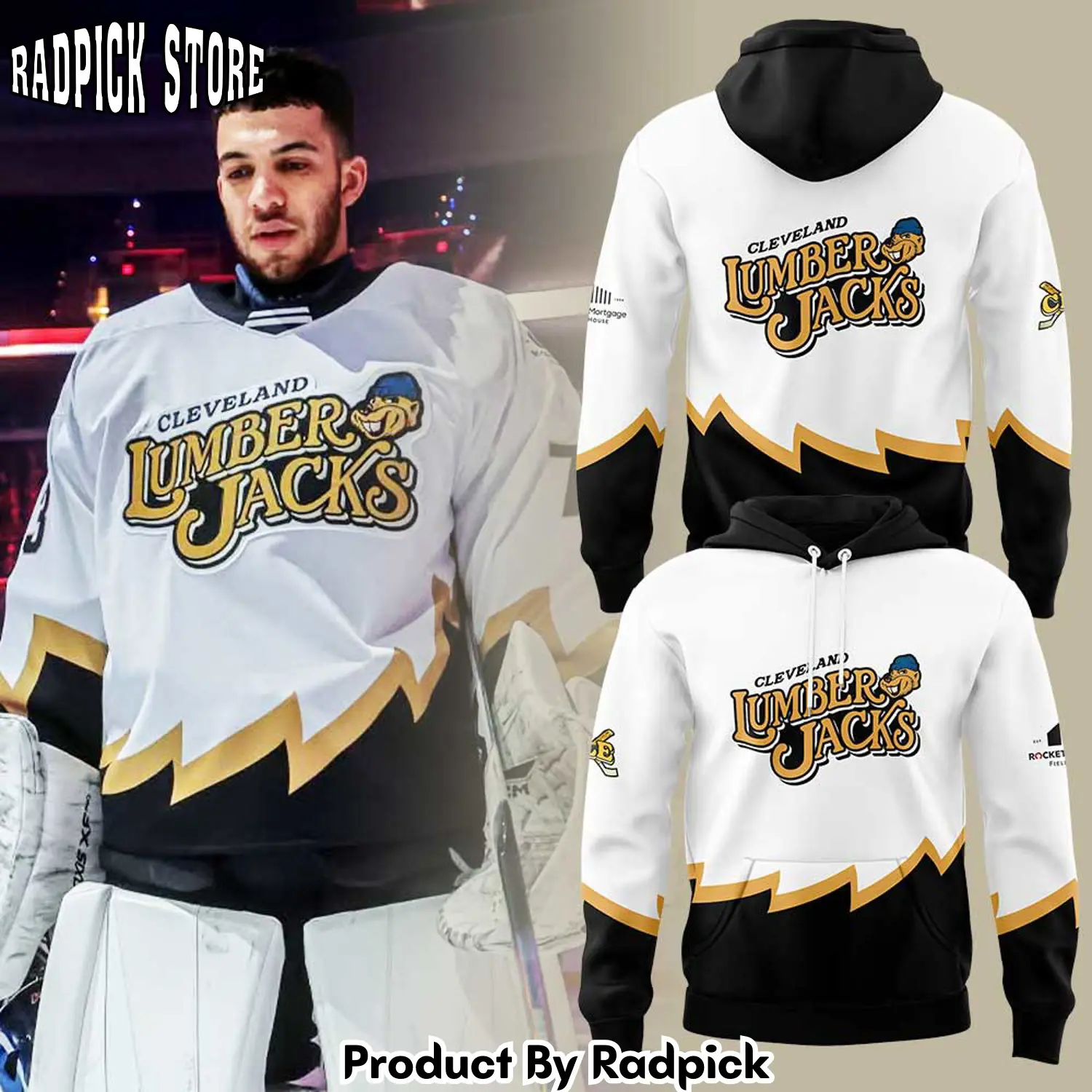 Cleveland monsters lumberjacks throwback hoodie joggers hoodie and long pants set rp291840